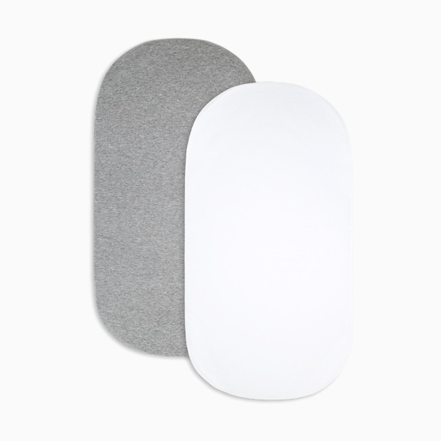 Burt's Bees Baby Organic Cotton Fitted Bassinet Sheet (2 Pack).