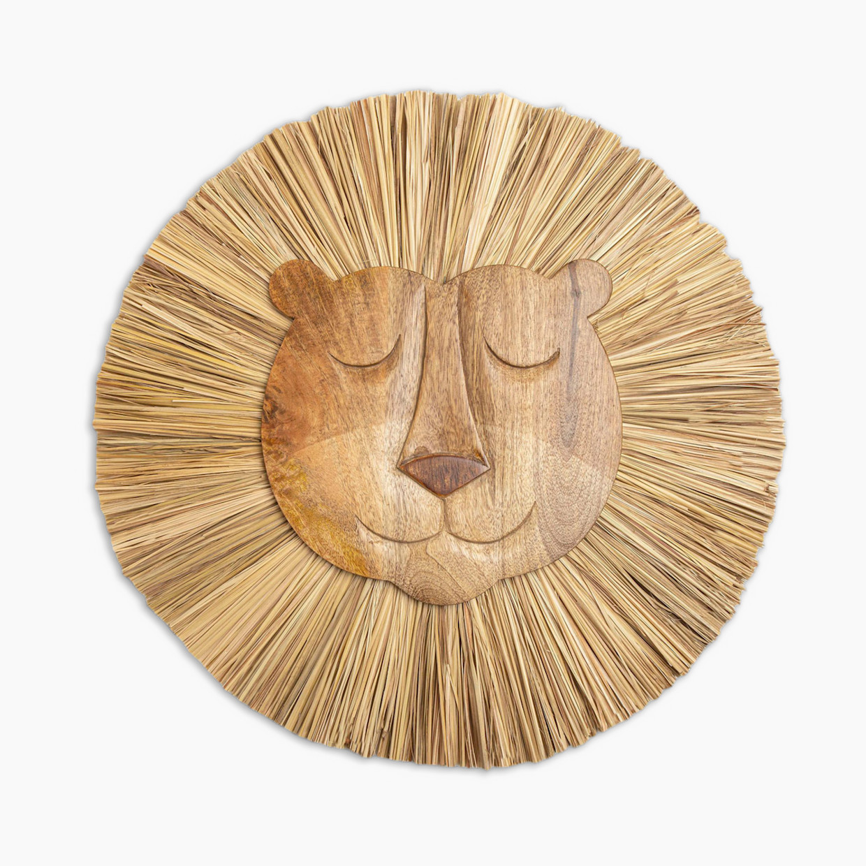 Crane Baby Handcrafted Wood Wall Decor - Lion.