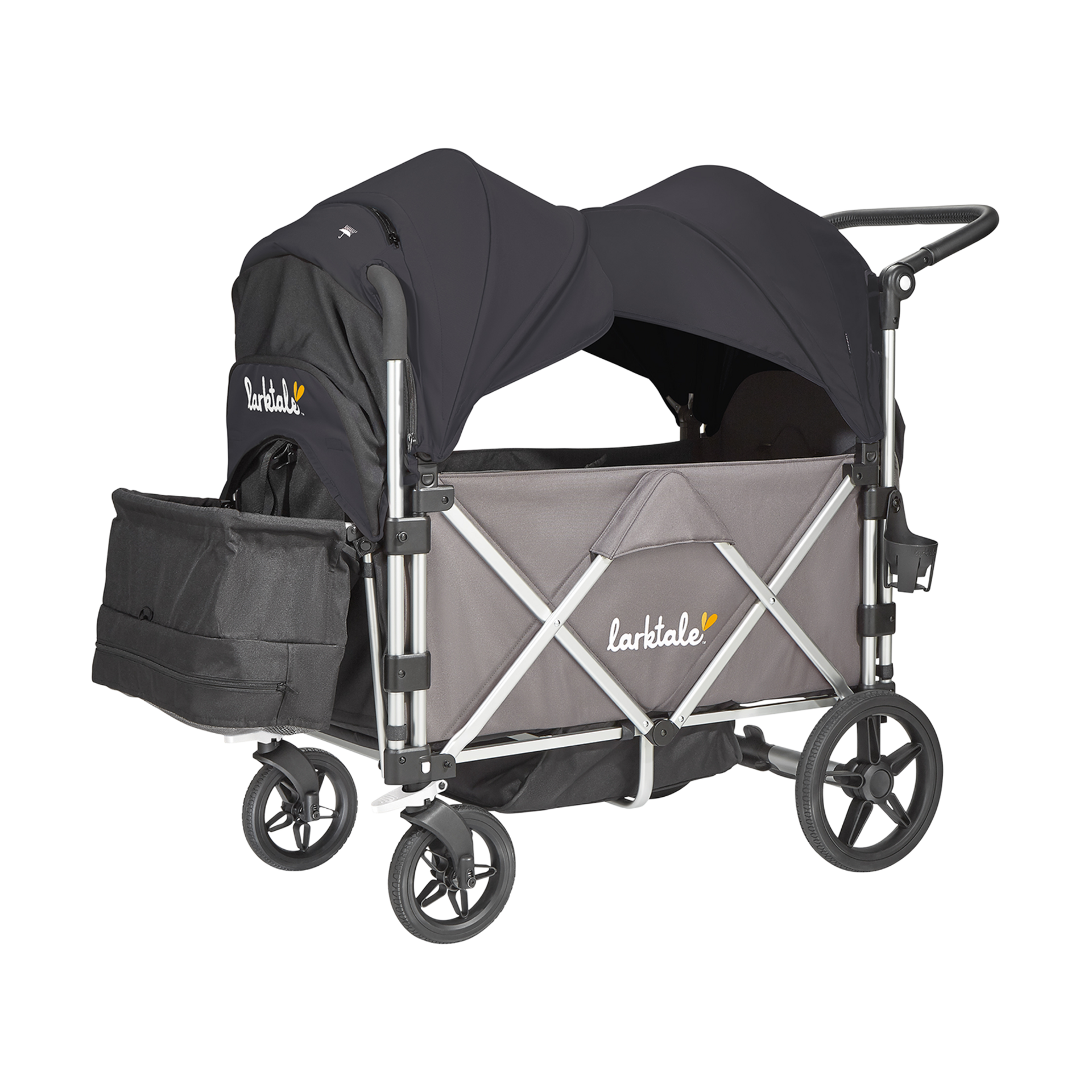 Larktale 2020 Caravan Stroller Wagon - Mornington Gray, Canopy Bundle.