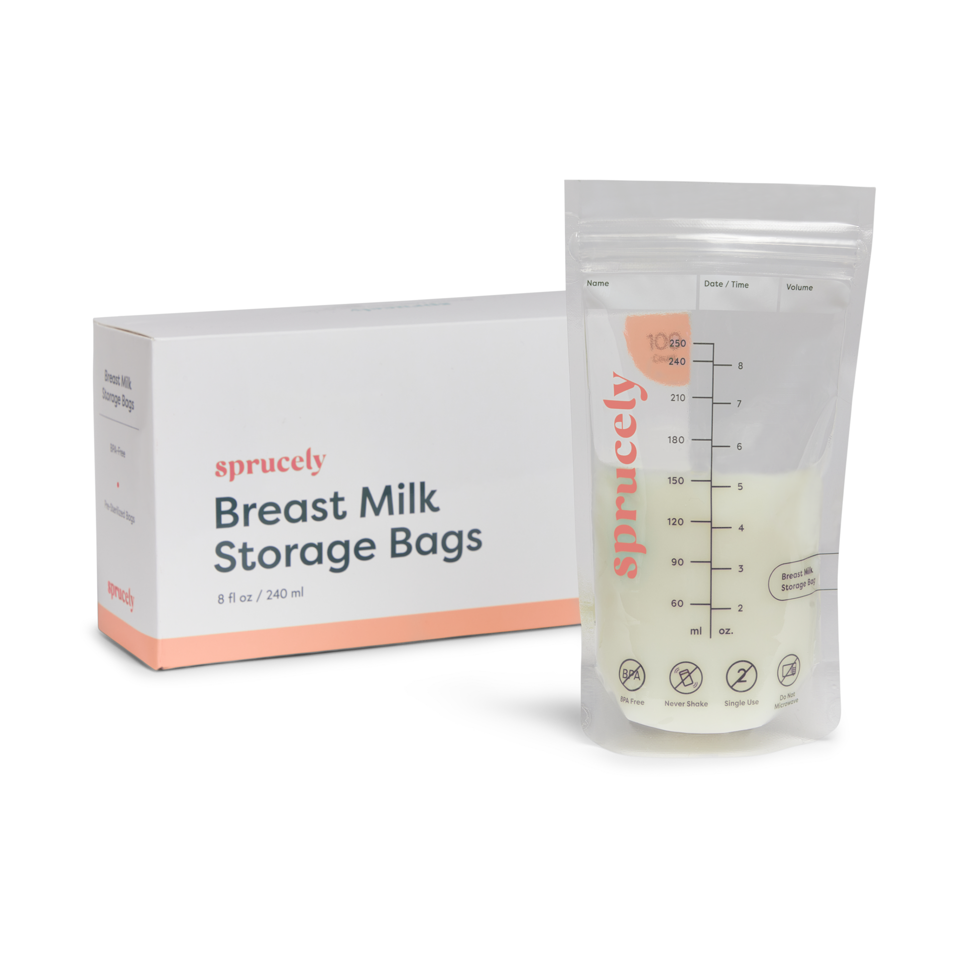 Sprucely Milk Storage Bags.