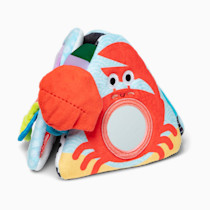 Melissa & Doug Ocean Tummy Time Triangle Infant Baby Toy, Soft Sensory Toy with Textures, Mirror, for Newborns to Ages 6 Months