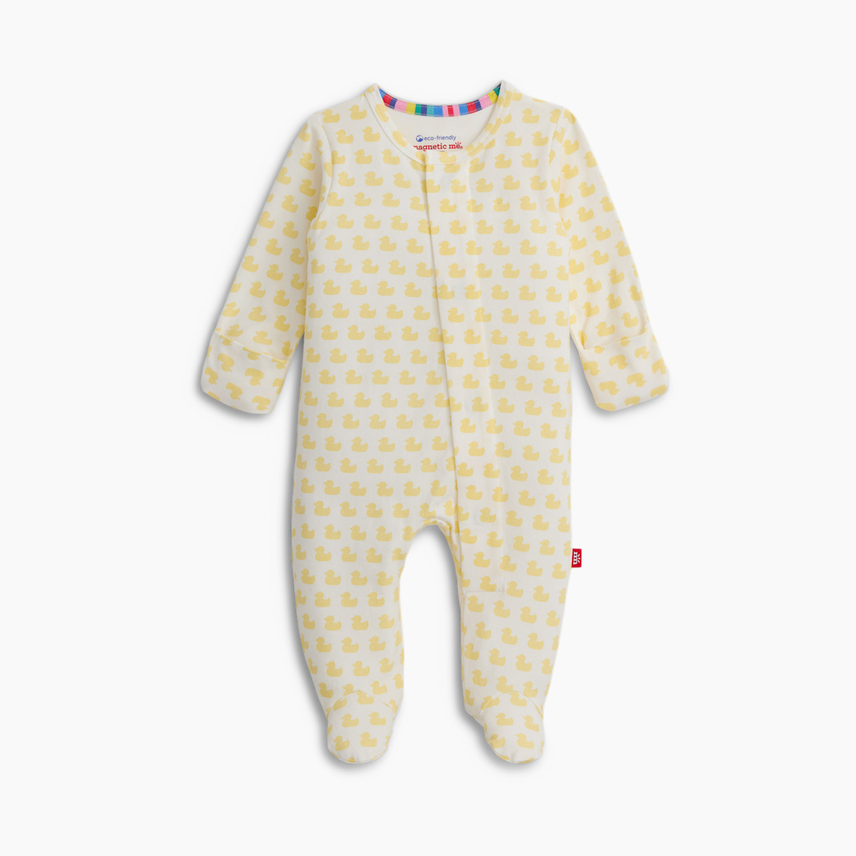 Magnetic Me Organic Cotton Magnetic Footie 2 Pack Bundle - Yellow Assorted, 0-3 M.
