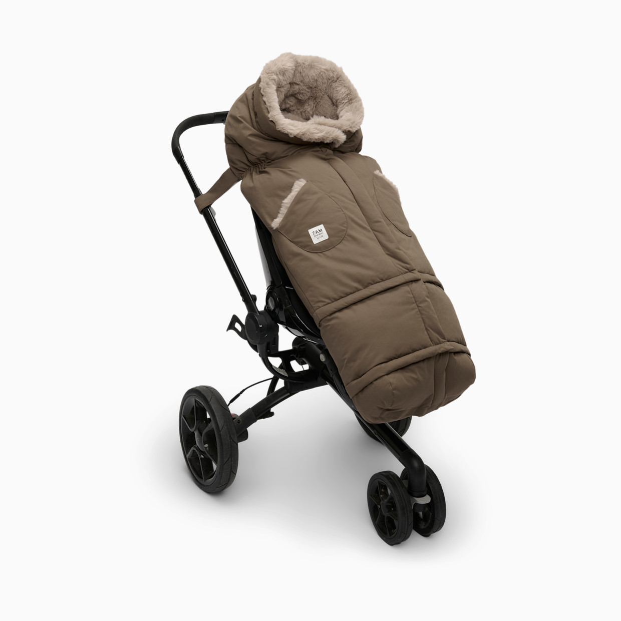 7AM Enfant Blanket 212 Evolution - Moss Brown/Greige Fur, Helsinki, 6 M-4 T.