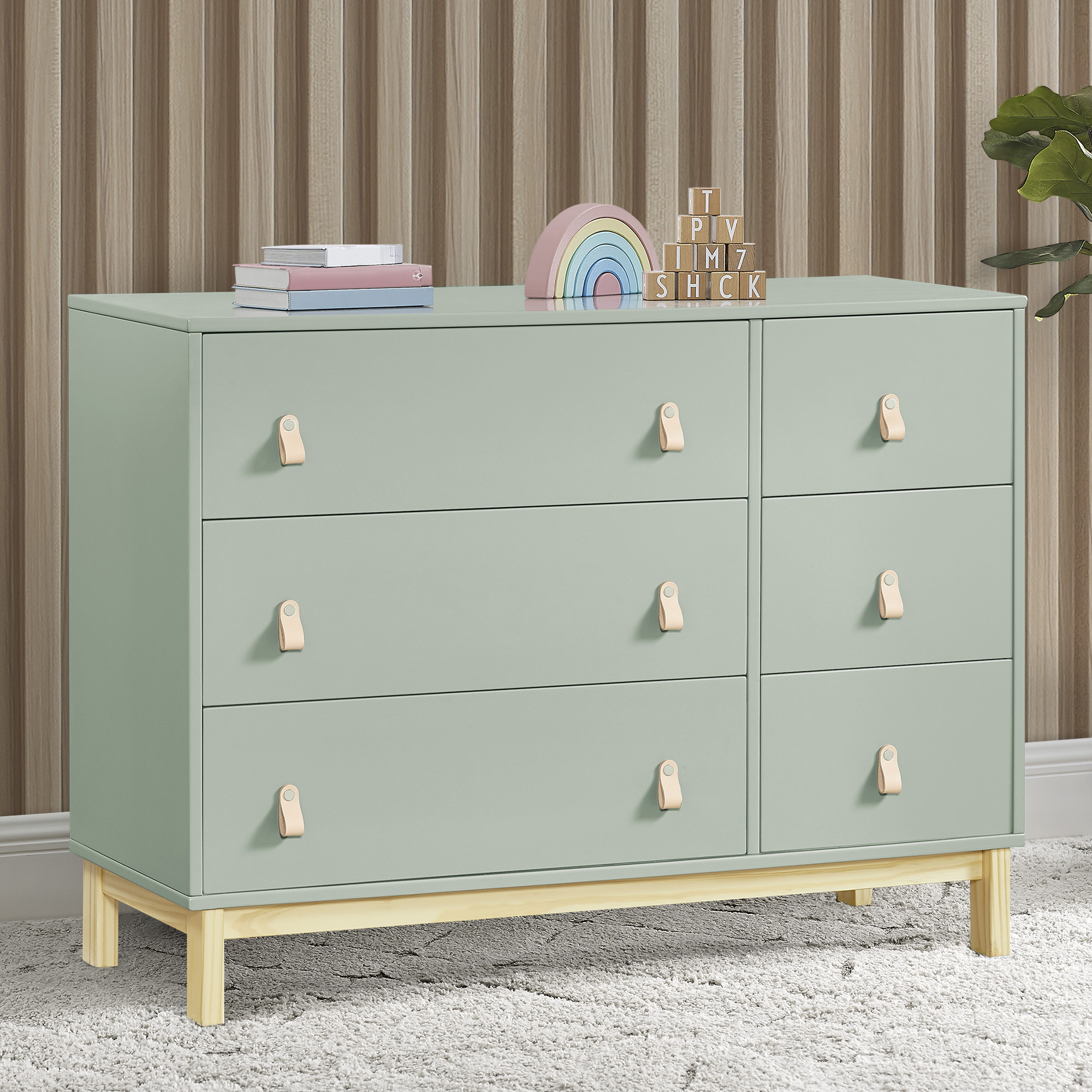 Delta Children babyGap Legacy 6 Drawer Dresser - Sage Green/Natural.