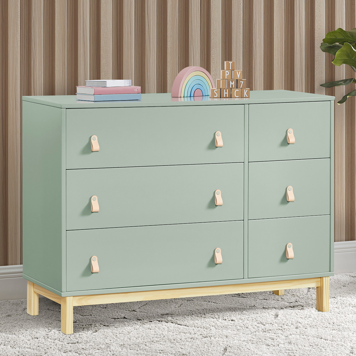 Delta Children babyGap Legacy 6 Drawer Dresser - Sage Green/Natural.