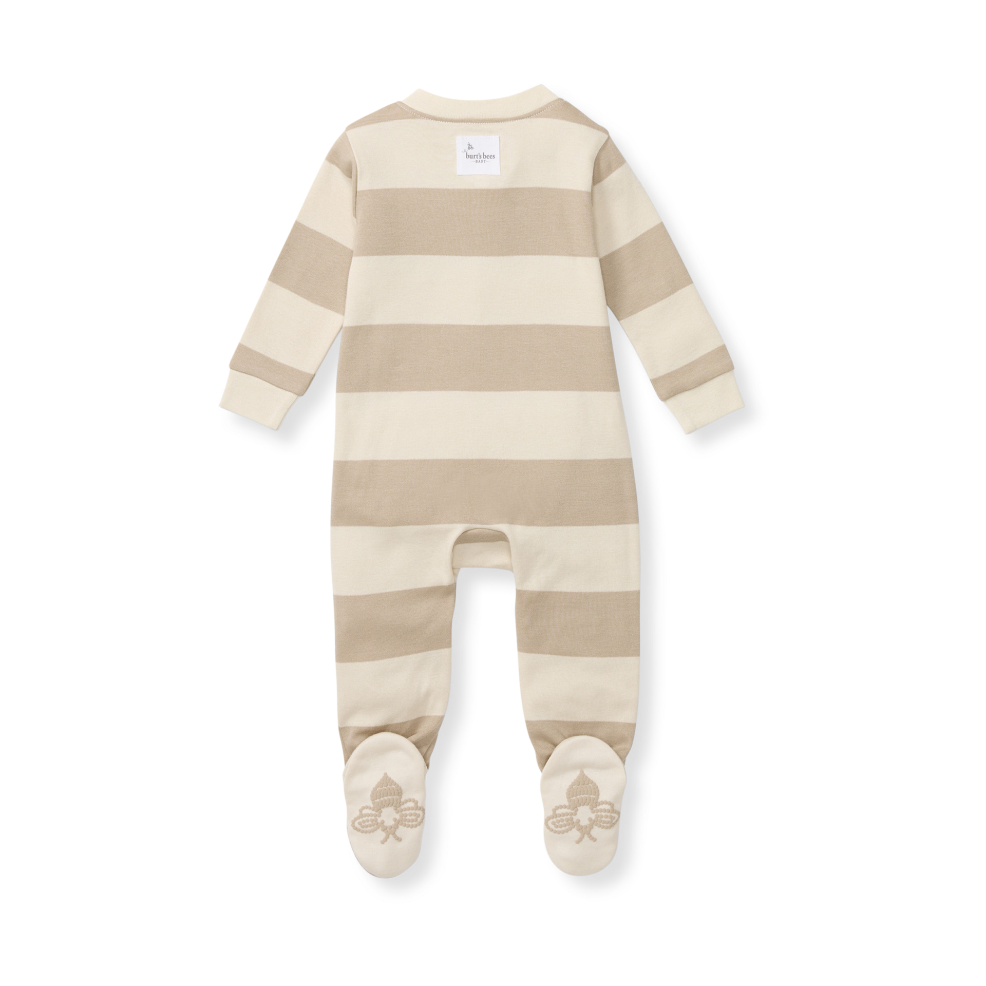 Burt's Bees Baby Organic Sleep & Play Footie Pajamas - Oat, Newborn.