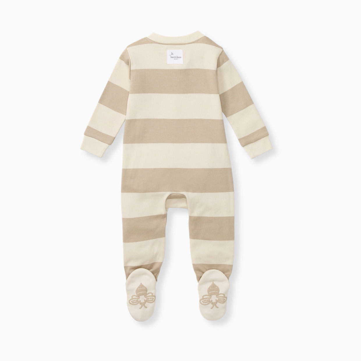 Burt's Bees Baby Organic Sleep & Play Footie Pajamas - Oat, Newborn.