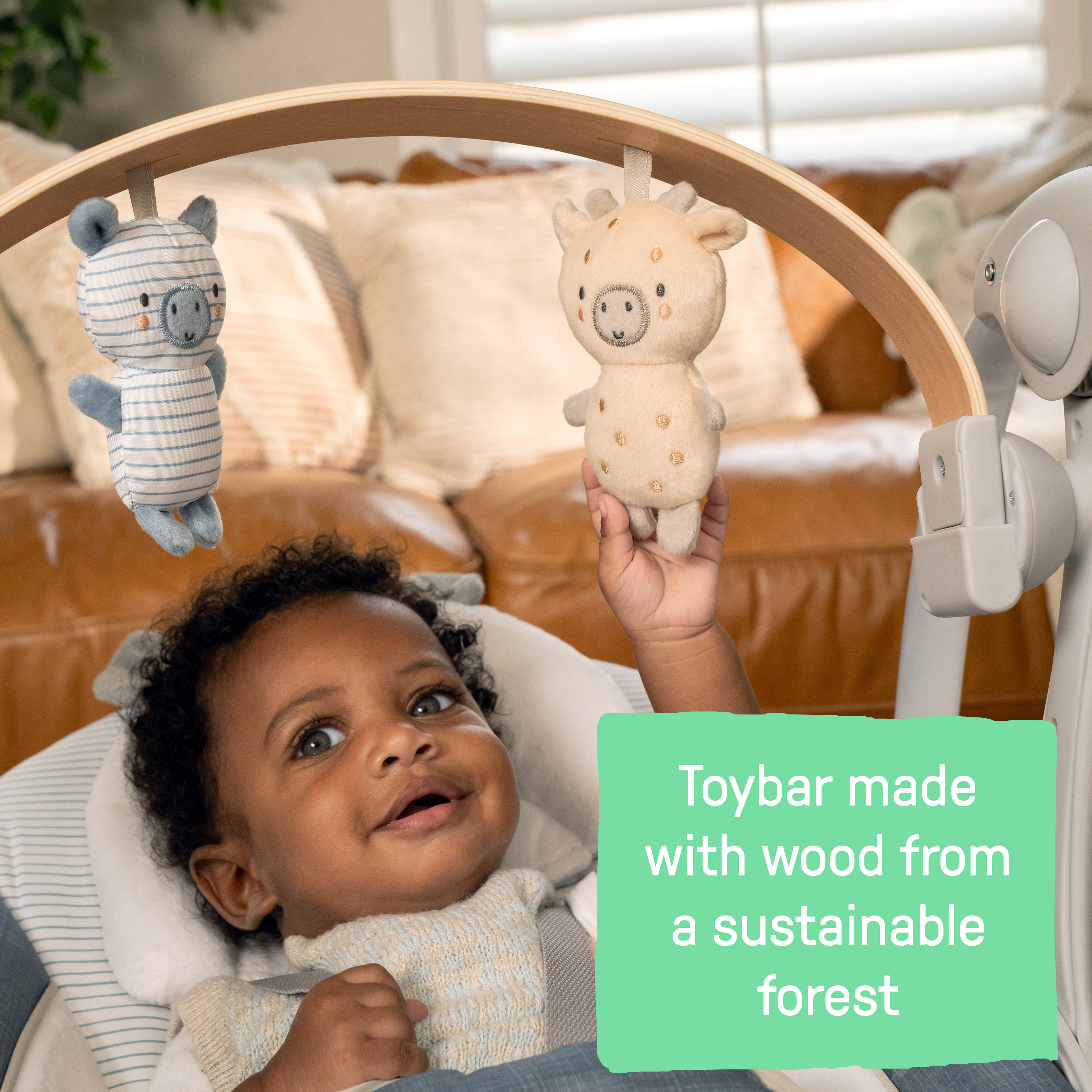 Ingenuity Swing ‘N Go Portable Baby Swing - Chambray.