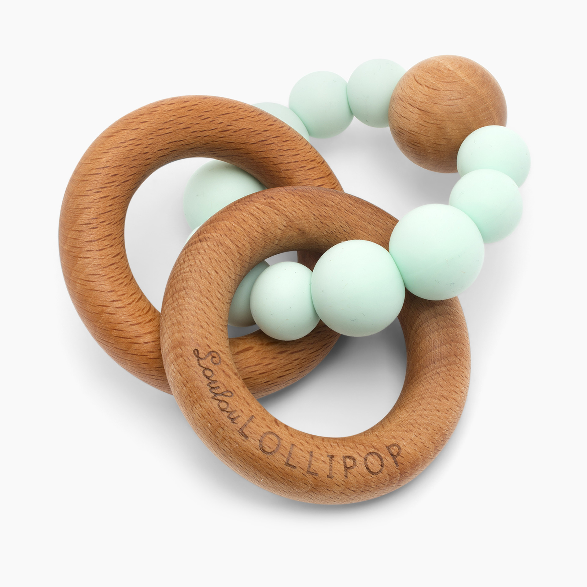 Pink Wooden Teether Rattle – Mike&Jewls