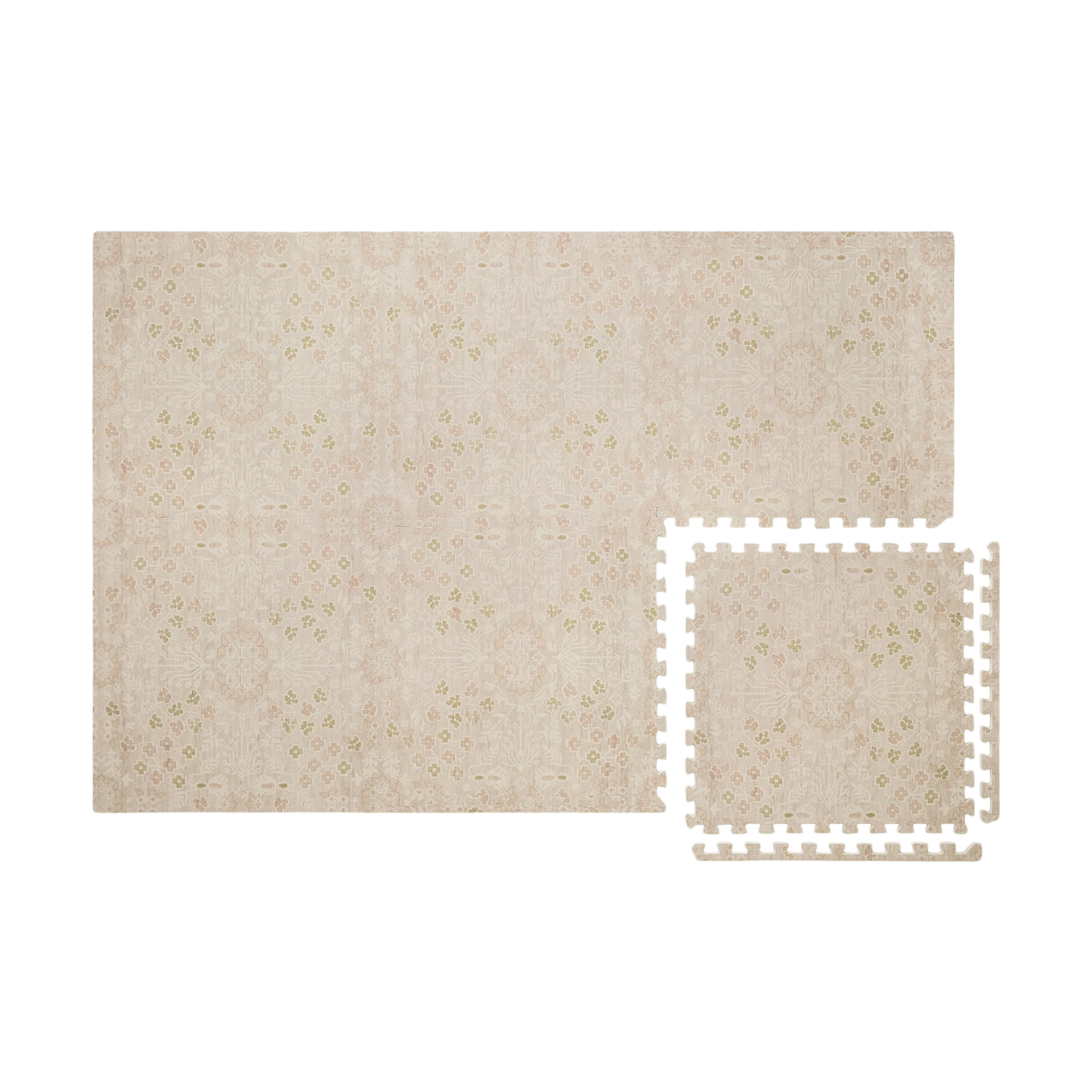 House of Noa Little Nomad Play Mat | Winslow - Gardenia, 4X8.