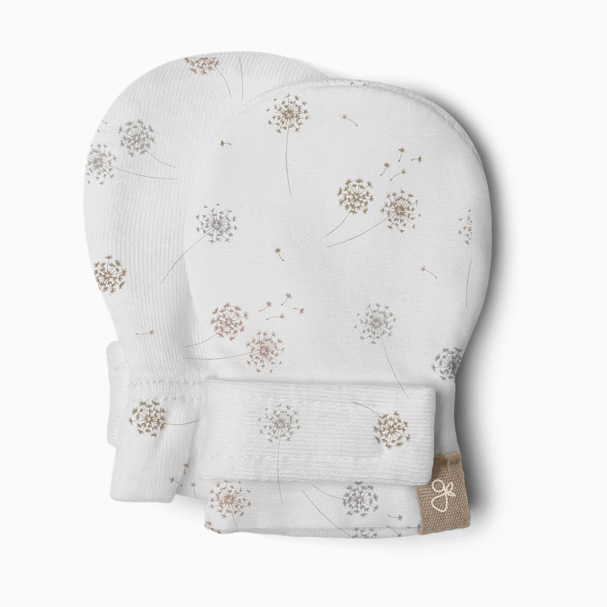 Goumi Kids Stay-On Baby Mitts (3 Pack) - Pewter + Dandilion + High Prairie, 0-3 M.