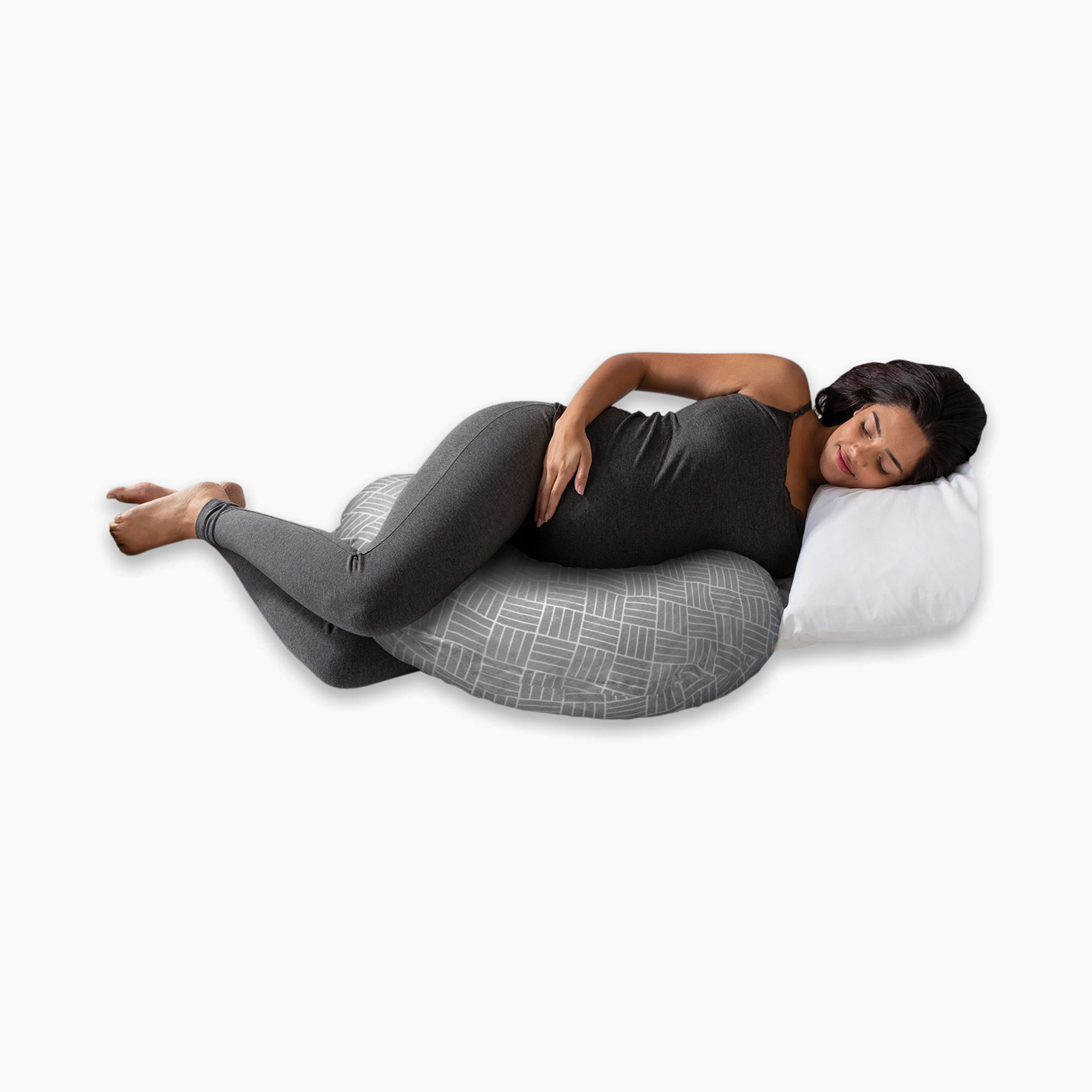 Chill Multi-Use Pregnancy Pillow - Support for Back, Hips, Legs, Belly -  J-Shape