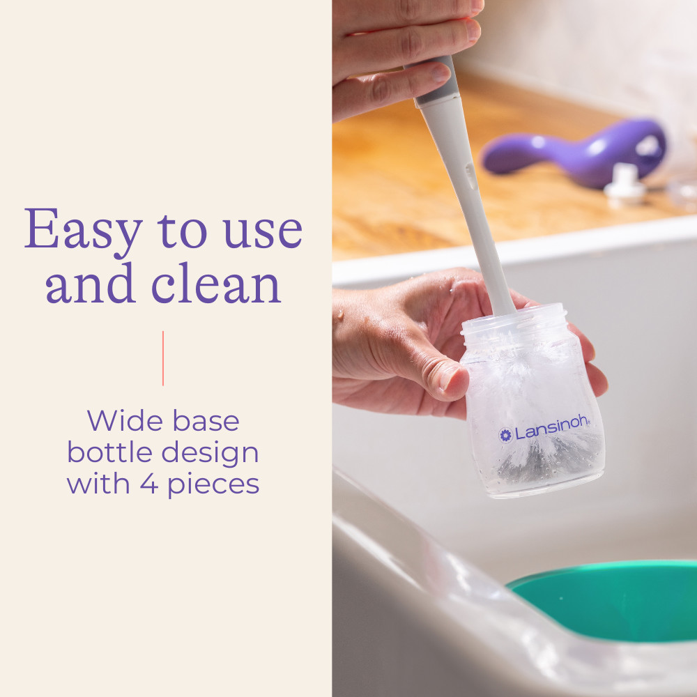 Lansinoh Glass and Plastic Baby Bottle Starter Gift Set.