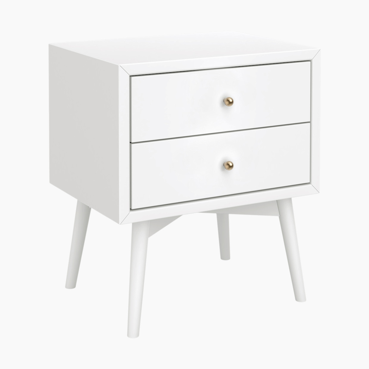 babyletto Palma Assembled Nightstand - White.