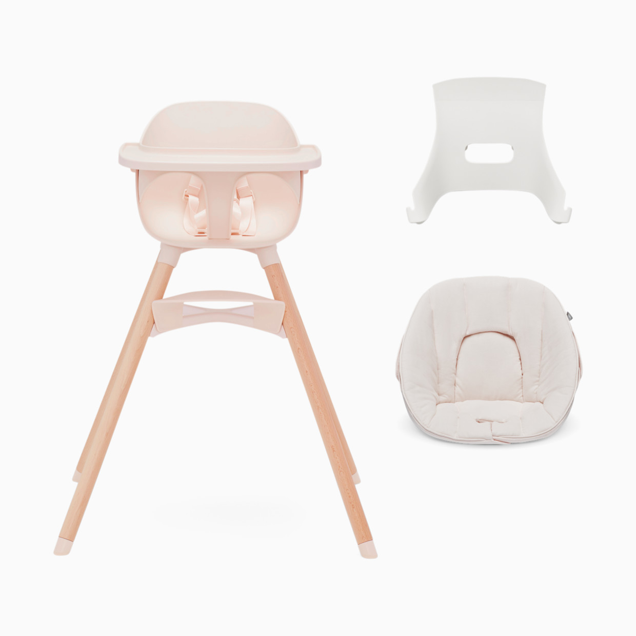 Lalo High Chair + Infant Kit - Grapefruit.