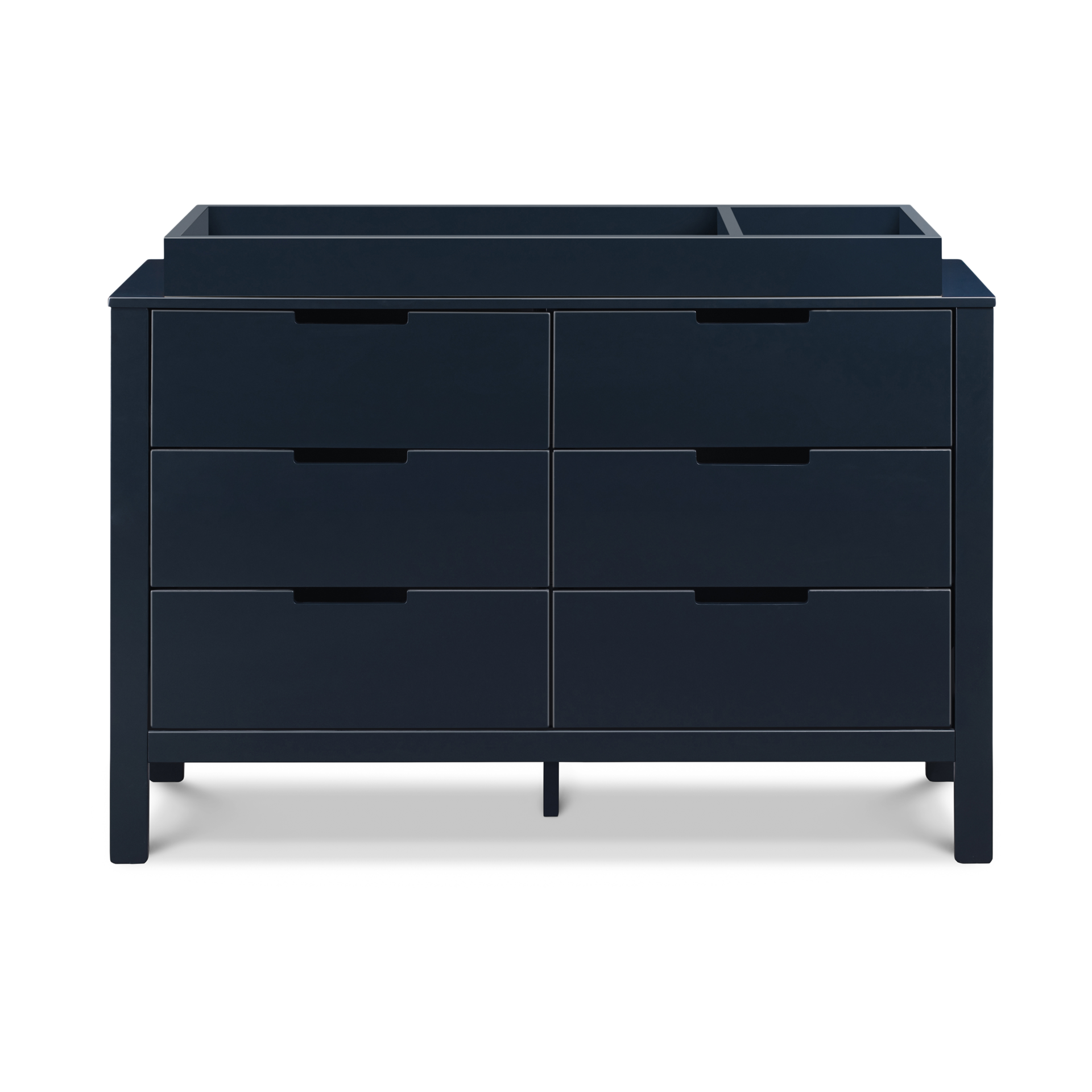 Dresser shown as a flat-top view without legs, top open