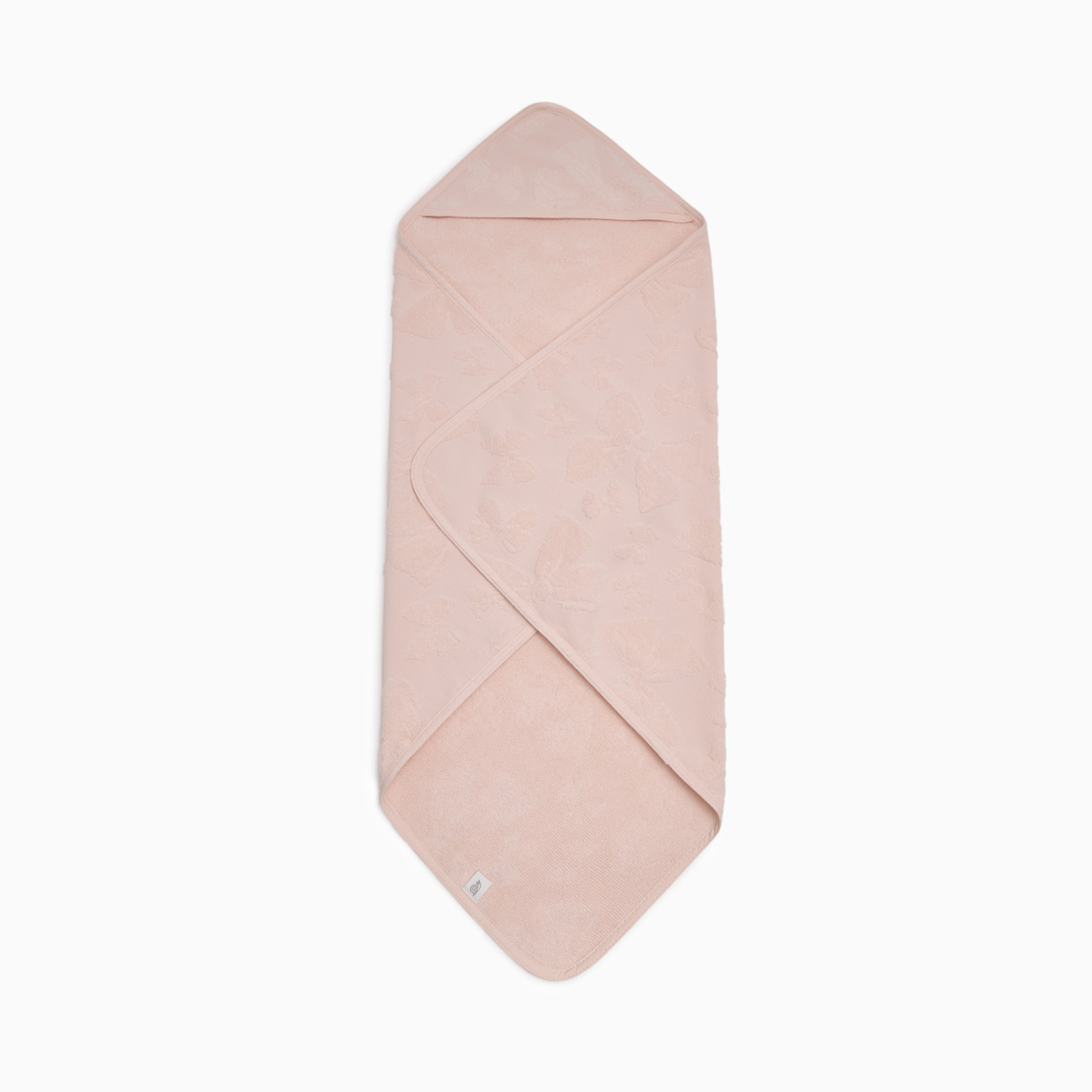 Tiny Kind Organic Cotton Icon Hooded Towel - Bows, 0-12 M.