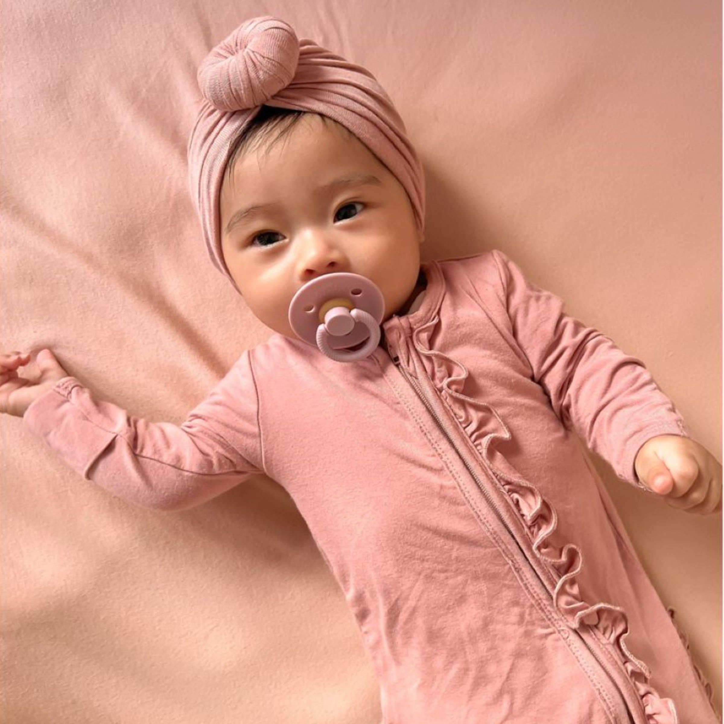 Itzy Ritzy 2-Pack Natural Rubber Pacifiers - Rosewood & Blossom.