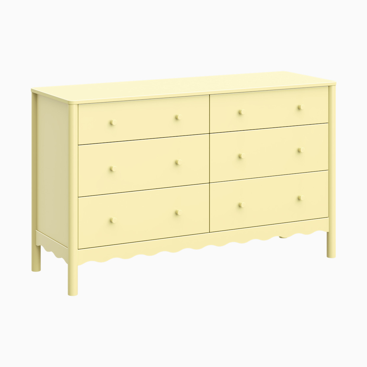 babyletto Swell 6-Drawer Assembled Dresser - Pale Yellow.