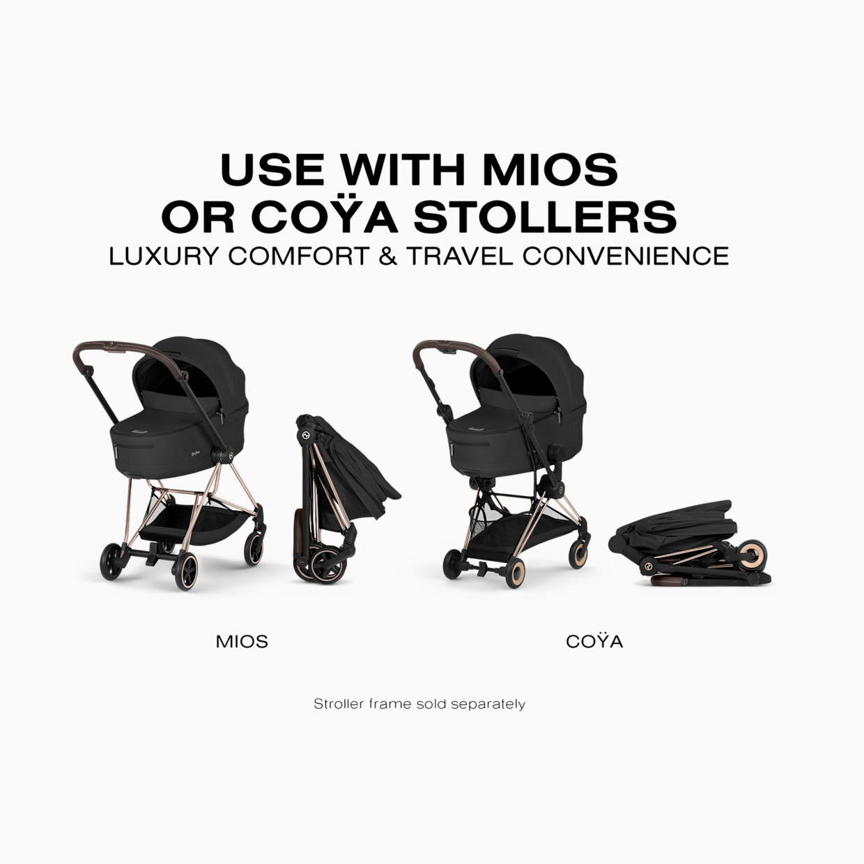 Cybex MIOS/COYA Fold Lux Carry Cot - Sepia Black.