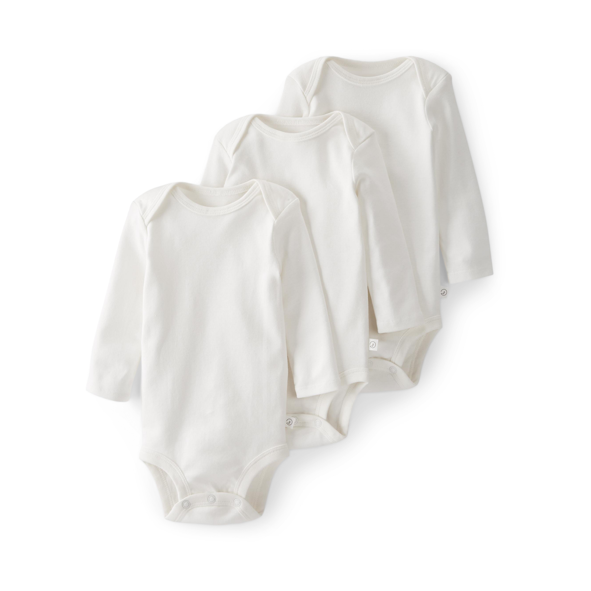 Carter's Little Planet Long-Sleeve Organic Cotton Bodysuits (3 Pack).
