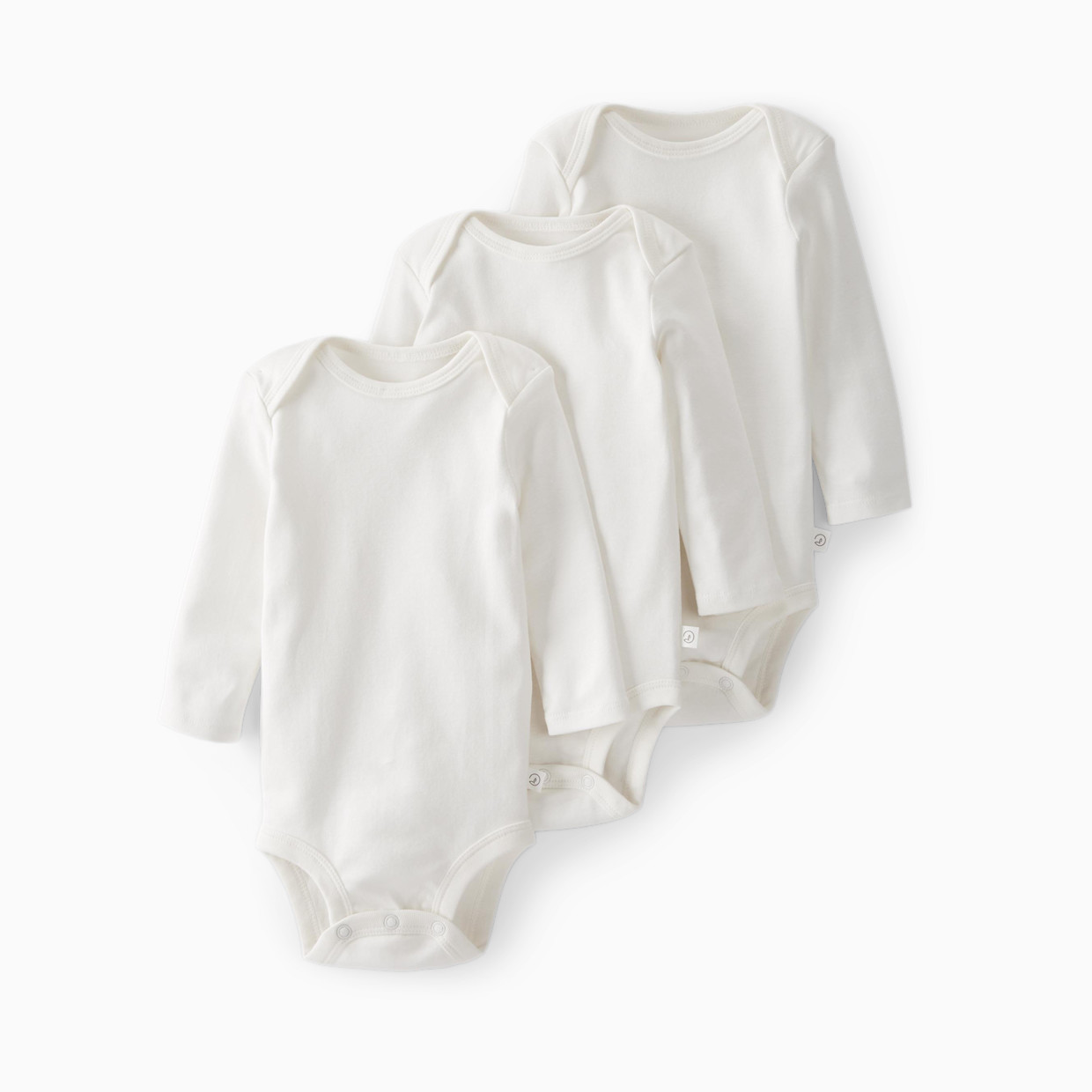 Carter's Little Planet Long-Sleeve Organic Cotton Bodysuits (3 Pack) - White, 3-6 M.