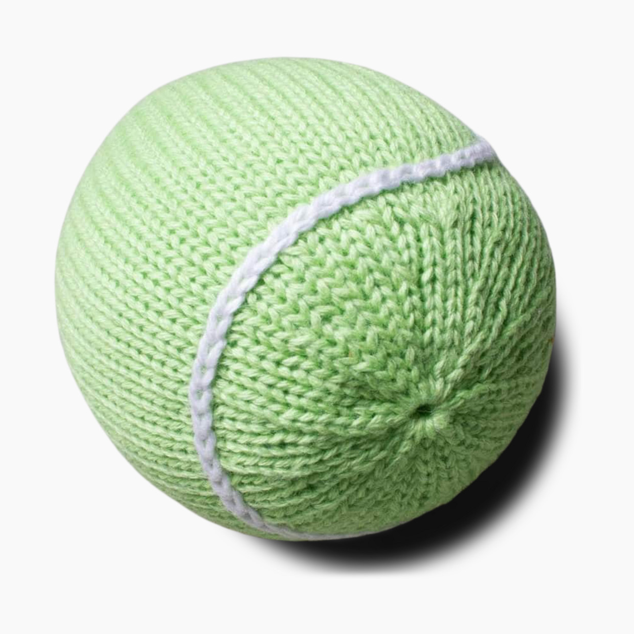 Estella Organic Cotton Handmade Baby Rattle - Tennis Ball.