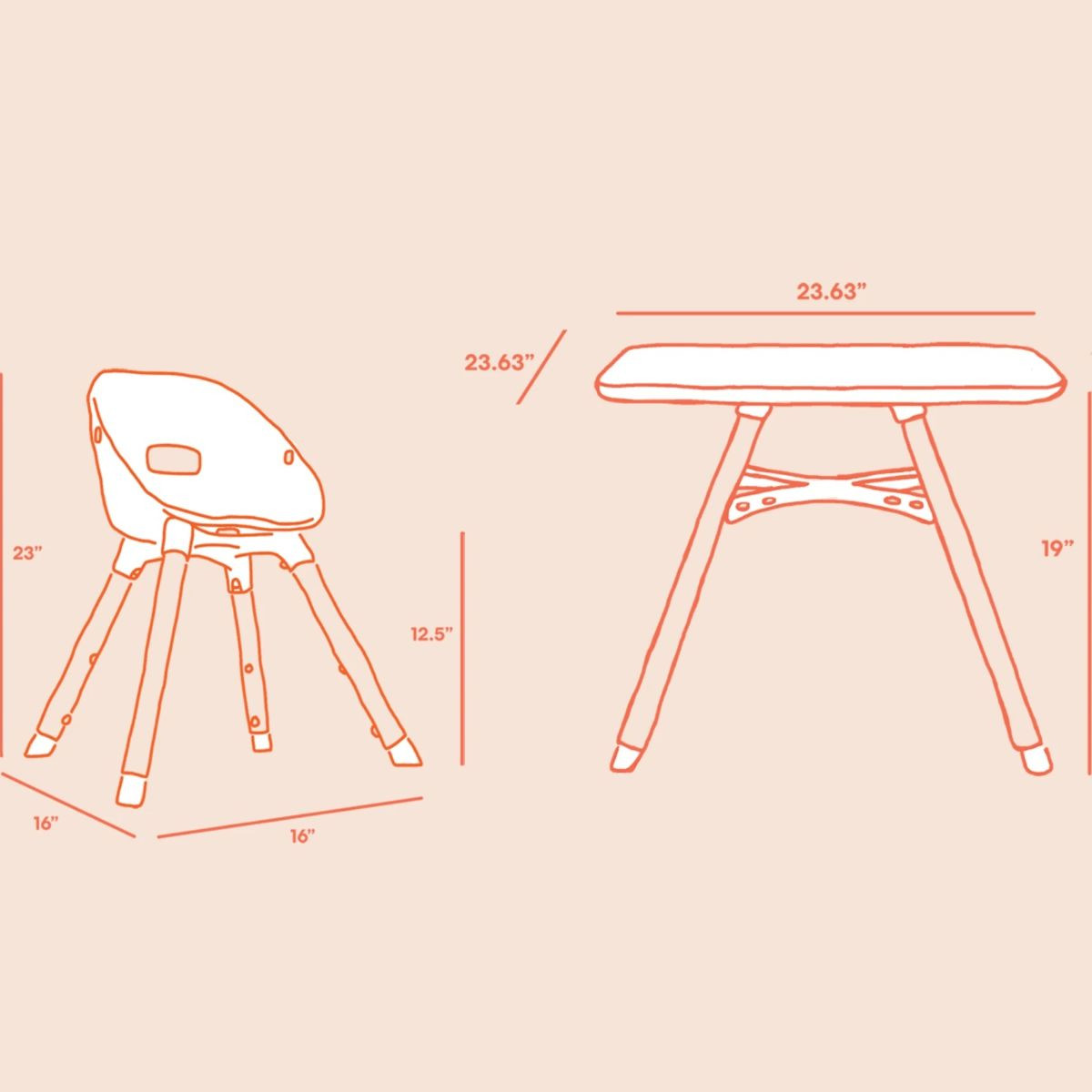 Lalo The Play Kit - Coconut/Grapefruit.