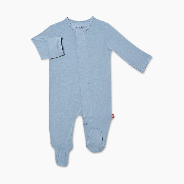 Magnetic Me Solid Modal Footie - Cool Blue, 9-12 Months.