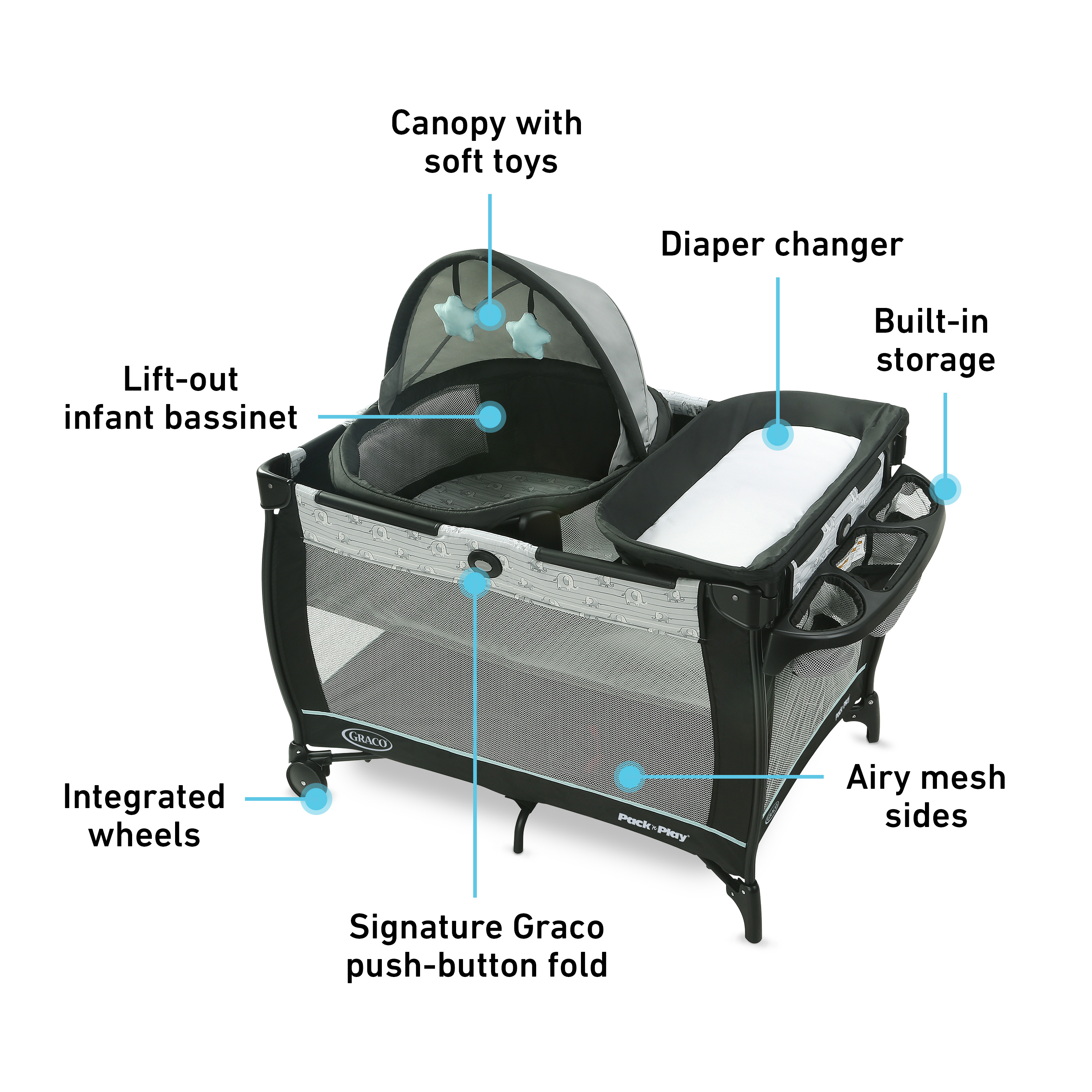 graco pack n play infant bassinet