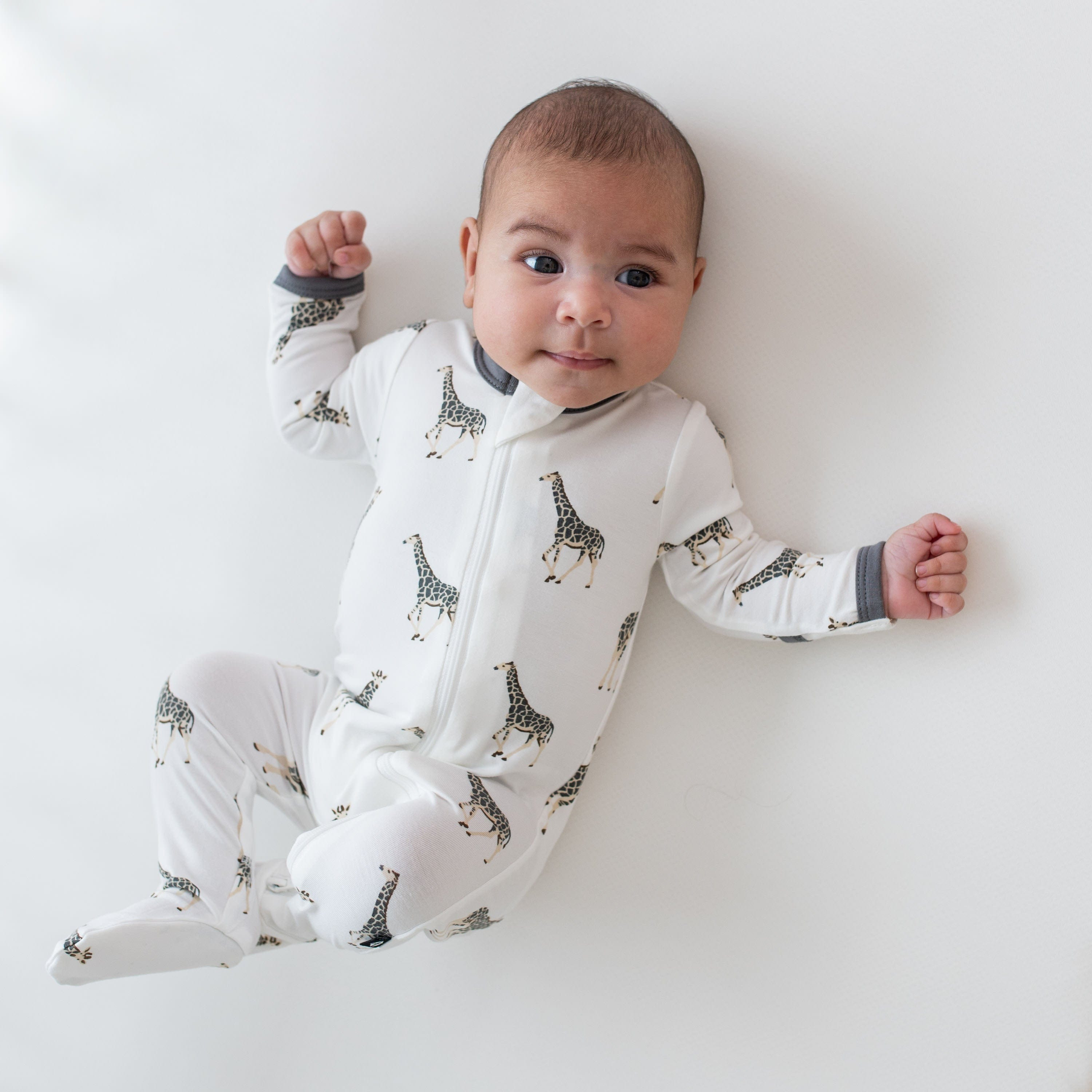 Kyte Baby Printed Zipper Footie - Giraffe, 0-3 M.