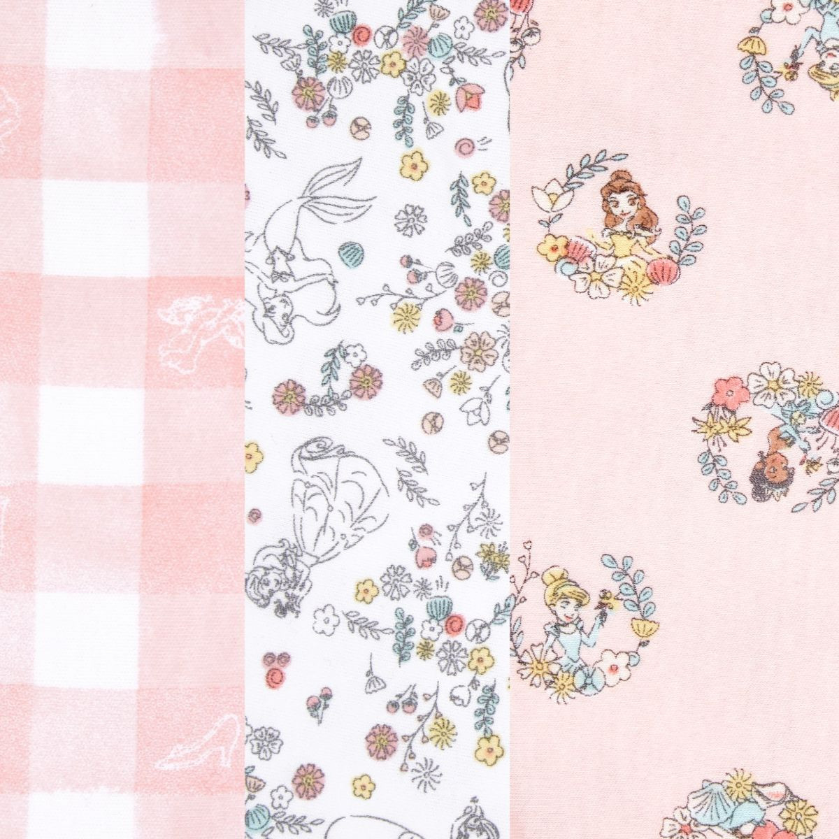 Aden + Anais Disney Essentials Cotton Wrap Swaddle (3 Pack) - Princess, 3.