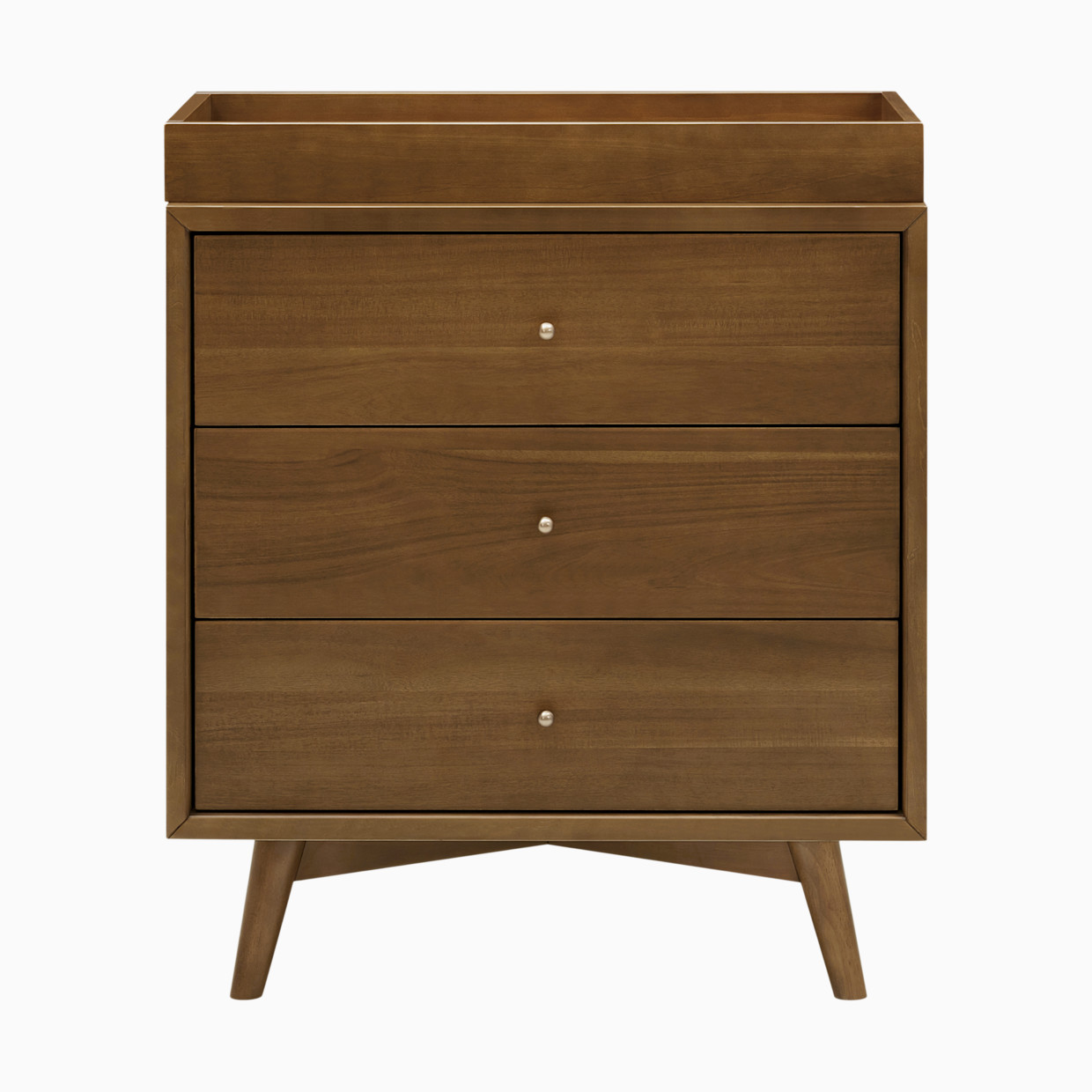 babyletto Palma 3-Drawer Assembled Dresser - Natural Walnut.
