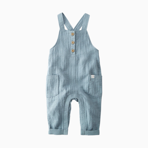 Carter's Little Planet Organic Cotton Gauze Overalls in Blue Creek.