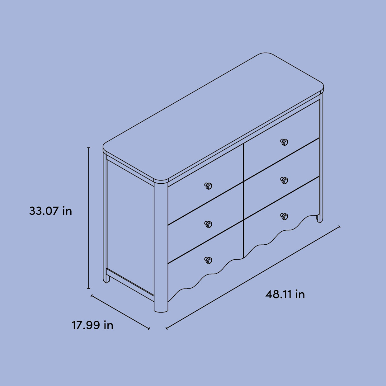 Storkcraft Casablanca 6 Drawer Dresser - Blush.