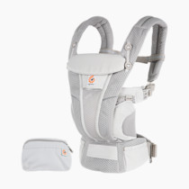 Ergobaby All Carry Positions Breathable Mesh Baby Carrier with Enhanced Lumbar Support & Airflow (7-45 Lb), Omni Breeze, Pearl Grey