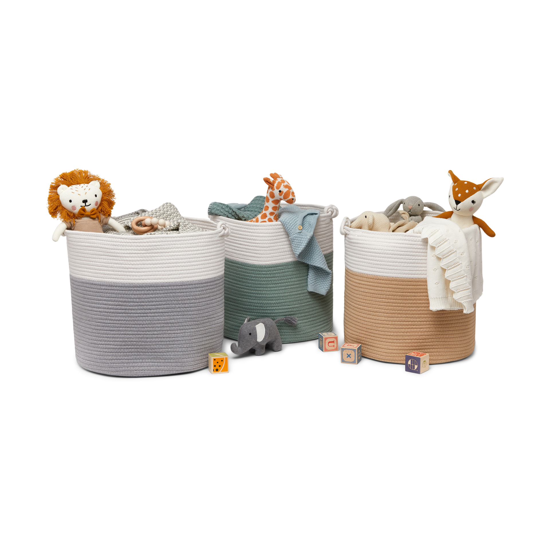 Sprucely Large Rope Basket.