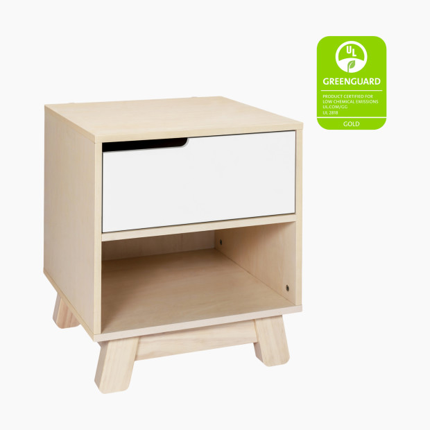 babyletto Hudson Nightstand - Washed Natural / White.