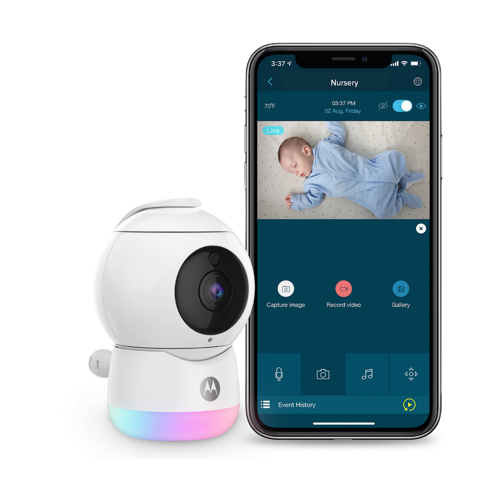 baby monitor watch on phone