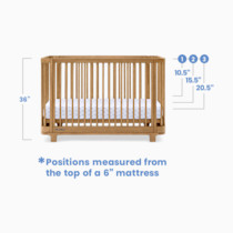 Crib with position measurements and notes