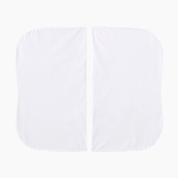 Halo Twin Bassinest Fitted Sheet (2 Pack) - White.