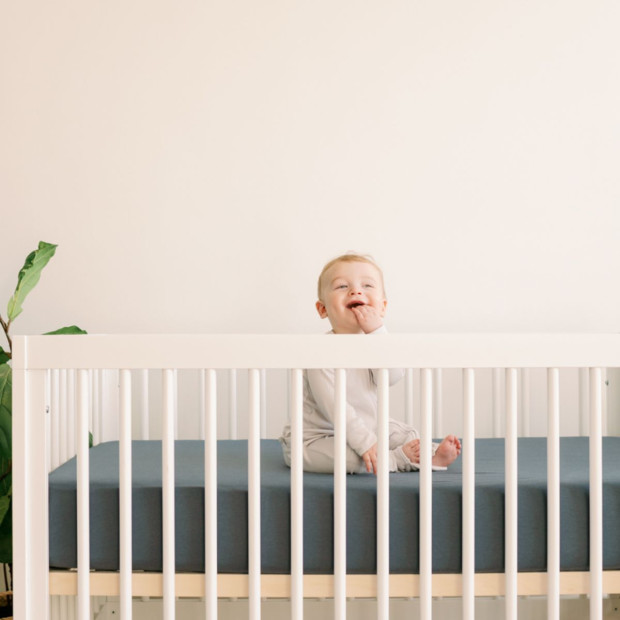 Goumi Kids Organic Cotton Fitted Crib Sheet - Midnight | Babylist Shop