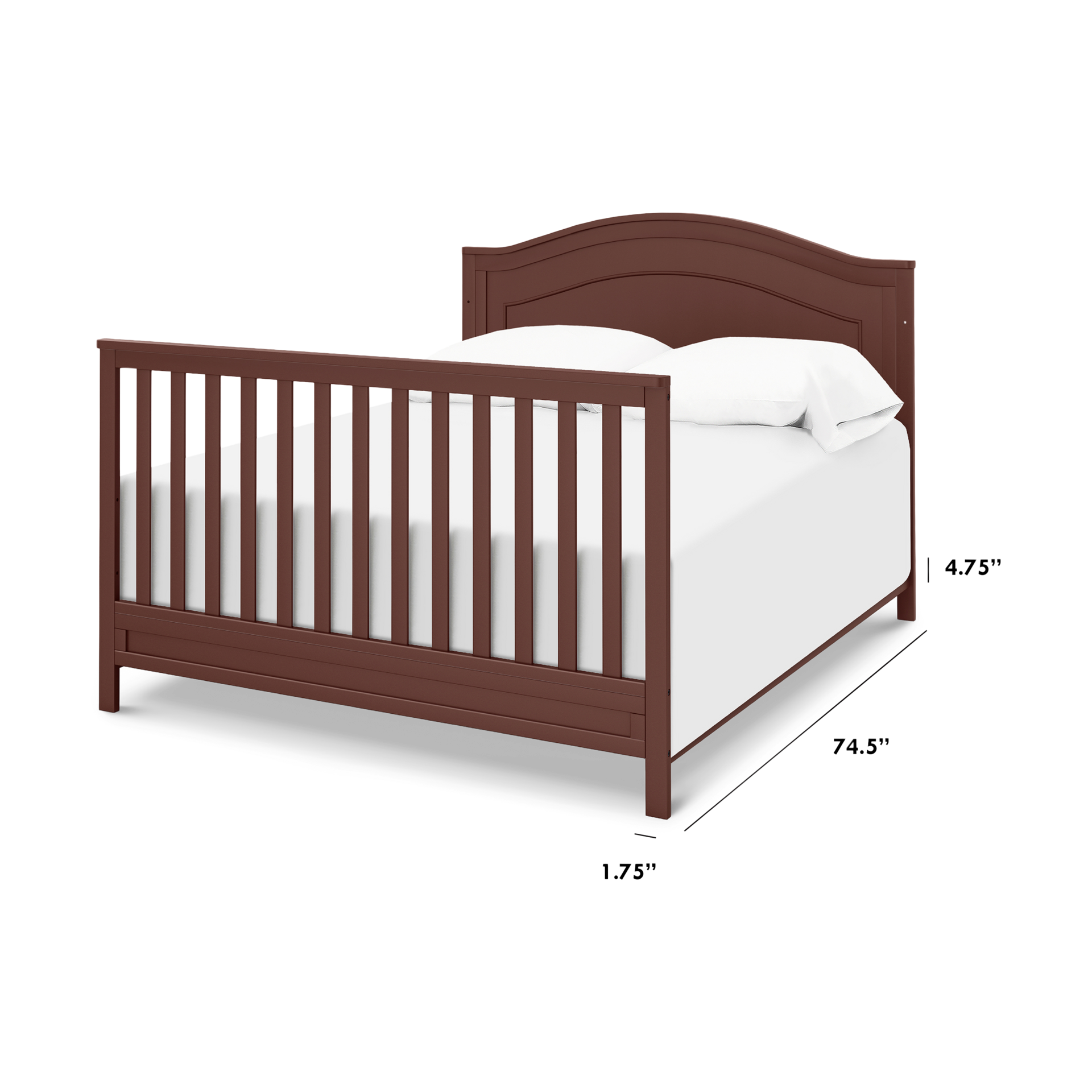 daVinci Twin/Full-Size Bed Conversion Kit (M5789) - Crimson.