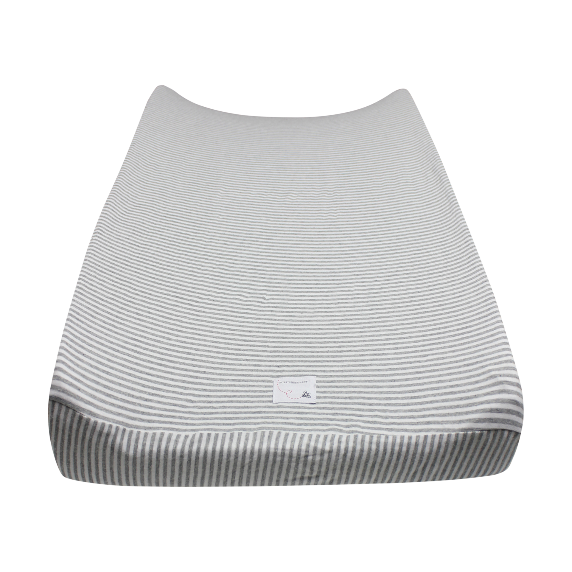 Burt's Bees Baby Organic Cotton Jersey Changing Pad Cover - Heather Grey Classic Stripe - $16.49.