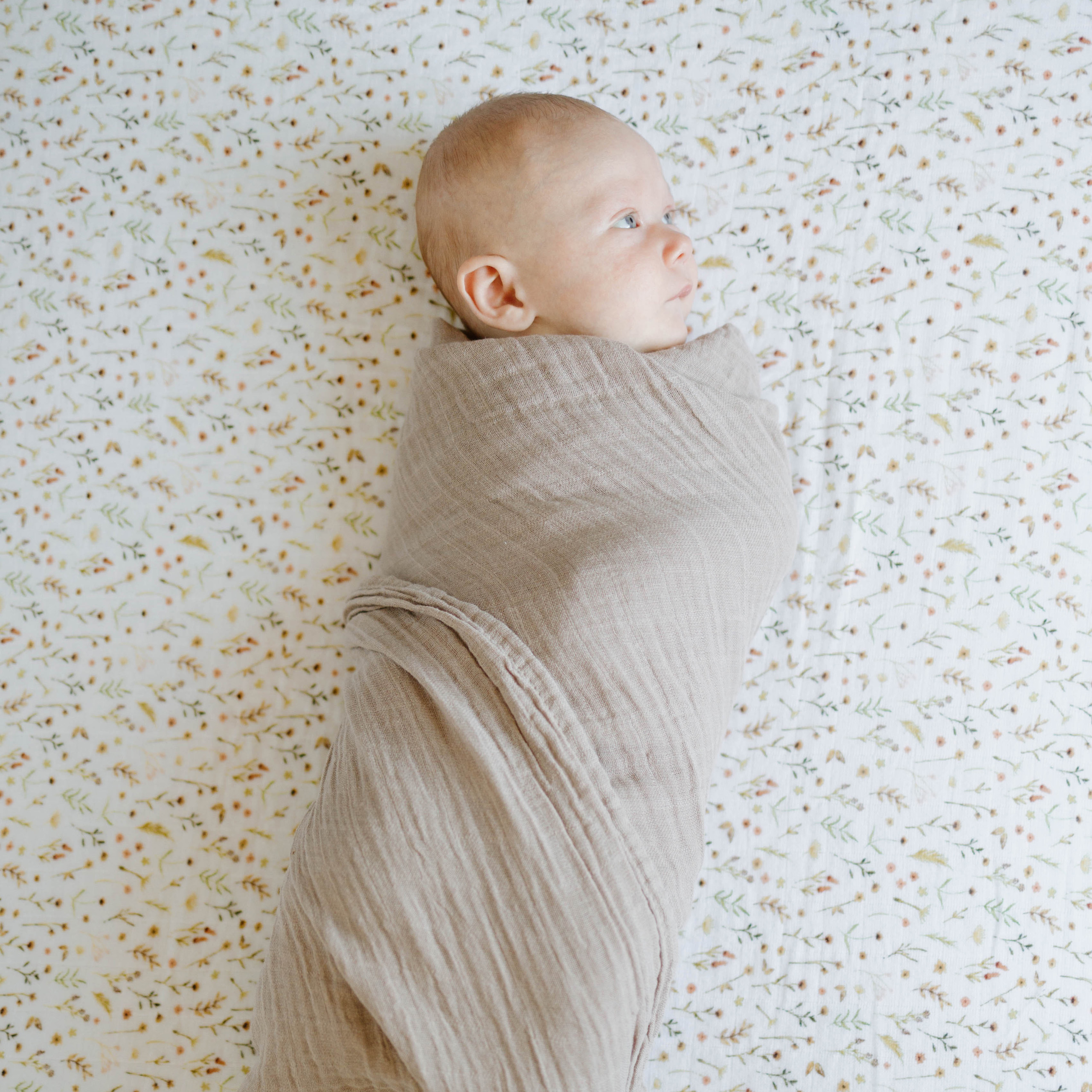 Little Unicorn Organic Cotton Muslin Swaddle Blanket Driftwood, Large