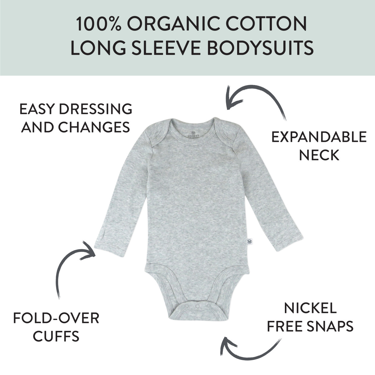 Honest Baby Clothing 5-Pack Organic Cotton Short Sleeve Bodysuit - Twinkle Star Navy, Nb, 5.