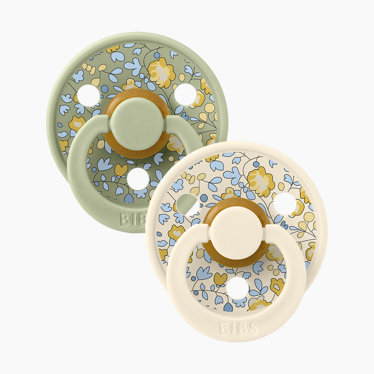 BIBS BIBS x LIBERTY Colour Natural Rubber Pacificier (2-pack) - Sage, Size 1.