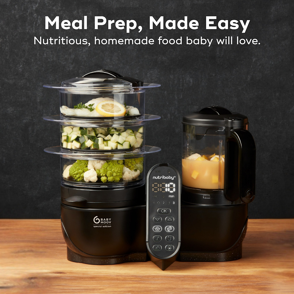 Babymoov Duo Meal Station XL - Black.