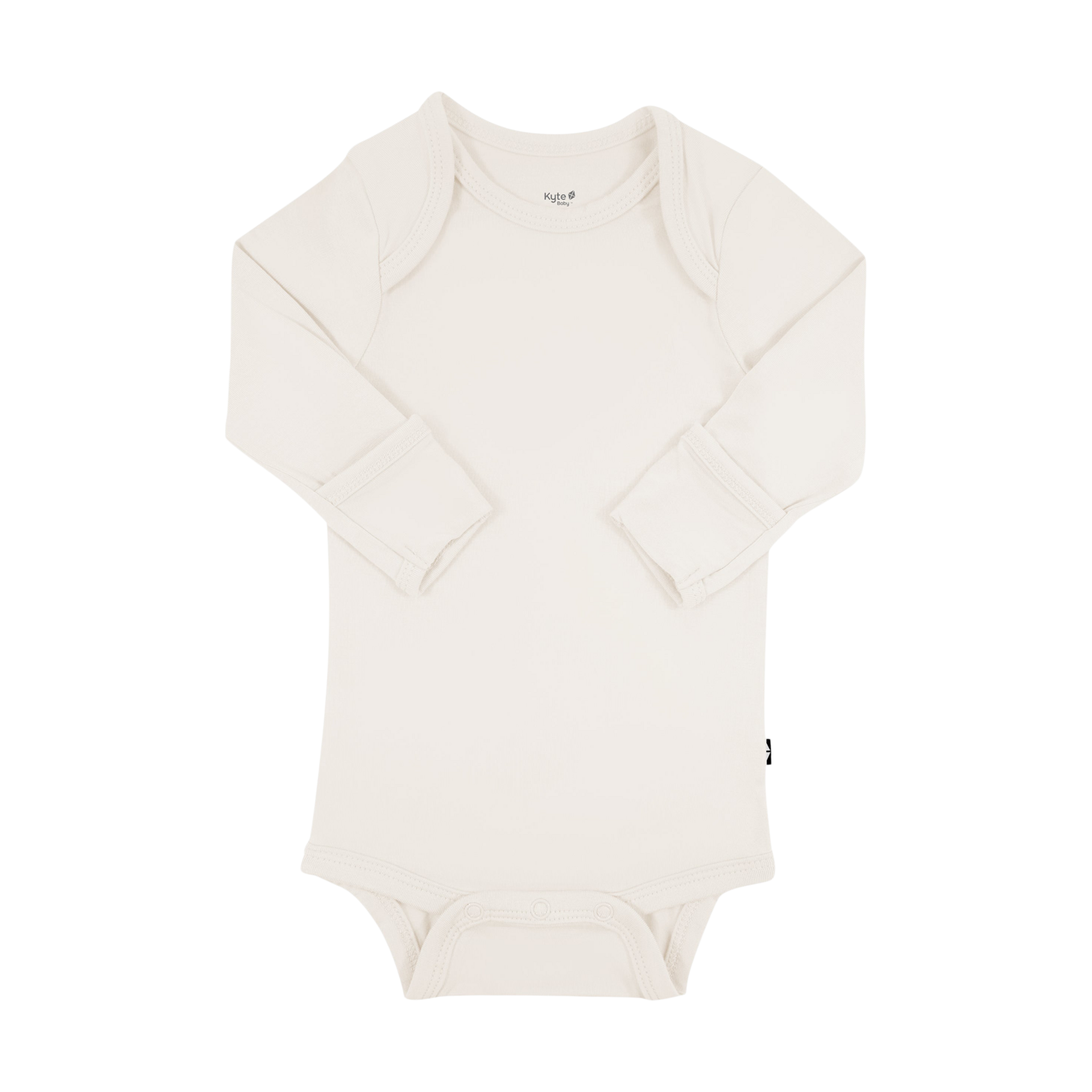 Kyte Baby Long Sleeve Bodysuit - Oat, 3-6 M.