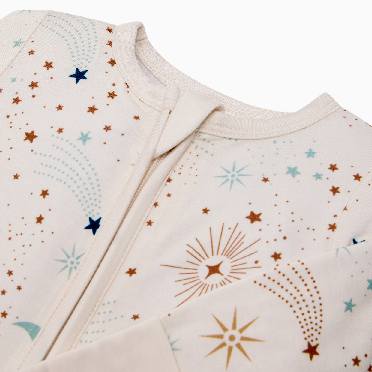 Tiny Kind Bamboo Viscose Zipper Footie (2 Pack) - Sage/Celestial, Newborn.